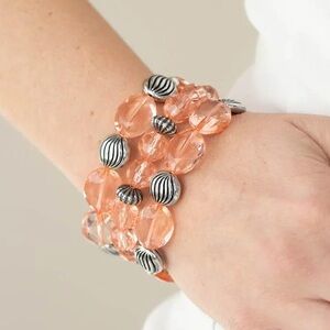 NWT 3 Piece Pink Beaded Gem Bracelet(Last One)